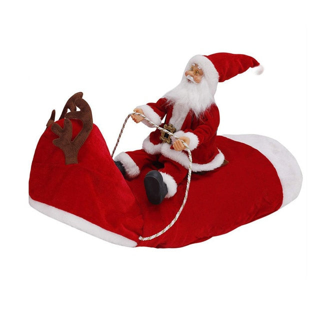 Dog Santa Riding Outfit
