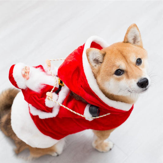Dog Santa Riding Outfit