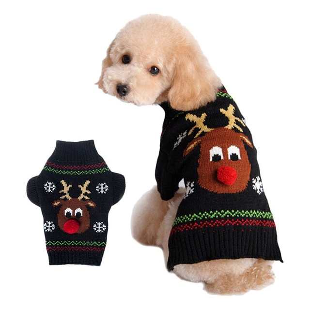 Reindeer sweater for small, medium, and large dogs